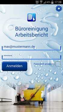 App Formular für Arbeitsbericht