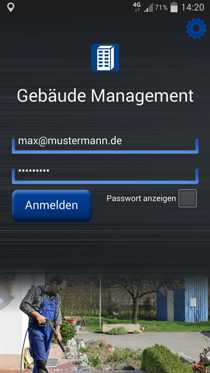 App Formular für Gebäudemanagement