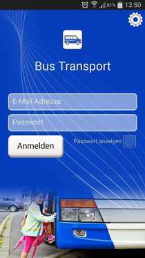 App Formular für Schülertransport