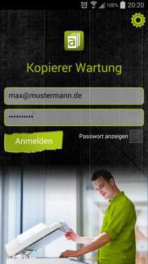 App Formular für Wartungsformular